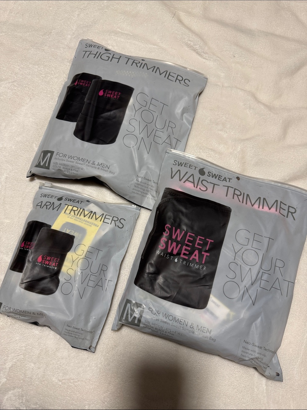 Sweet Sweat Black Waist/Thigh/Arm Trimmer Bundle - Size Medium